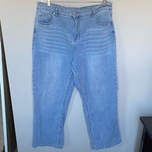 Light Wash Wide Leg Jeans